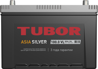 6СТ-100.0 VL B01 100Ah 100Ah TUBOR ASIA SILVER аккумулятор свинцово-кислотный