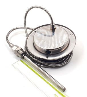 TDF100-650-G3 0-650°С Ø100mm G1/2R 150/10mm 3m Ф термометр манометрический виброустойчивый осевой