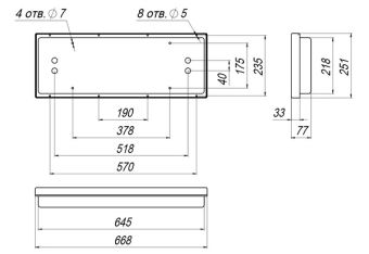 CL-201CD-104588 32W 230VAC IP44 4000K (LED ав.модуль) АМЭО светильник светодиодный аварийный встраиваемый