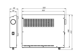 HTR-1-500 IP44 500W 230VAC 50/60Hz АМЭО электроконвектор судовой