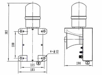 CLB-30-24-R 108dB 24VDC 30W IP44 (красный) сигнализатор светозвуковой