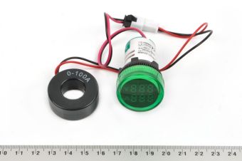 AD101-22VAM 50-500VAC 0-100A (зеленый) вольтамперметр цифровой