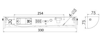 FLW08-1 8W 230VAC G5 IP20 АМЭО светильник люминесцентный прикроватный угловой