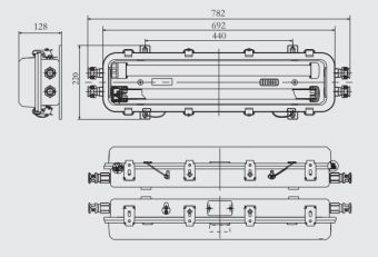 CFL18-G 2х10W 100-240VAC IP66 (БАП) светильник светодиодный аварийный взрывозащищенный