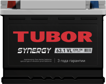 6СТ-63.1 VL 63Ah TUBOR SYNERGY аккумулятор свинцово-кислотный