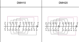 DMH10 10A 220VAC 4kW 380-440V 2х3P 2NО+2NC Dong-A контактор реверсивный