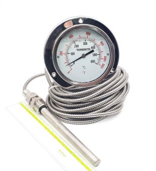TDF100-600-G8 0+600°С Ø100 160/12mm 8m Ф термометр манометрический виброустойчивый осевой
