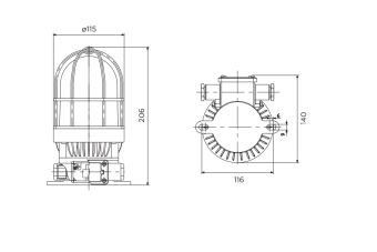 SL-004BD-102621 9W 24VDC IP66 4000K АМЭО светильник светодиодный