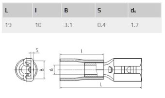 РПИ-М 1,5-(2,8) разъем плоский изолированный