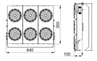 SFD-600K 600W 85-260VAC IP65 АМЭО прожектор светодиодный