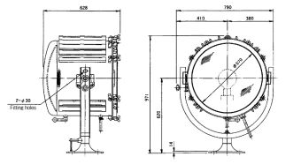 STG-60S 3000W 110/220V IP56 Shonan Kosakusho прожектор галогенный судовой  поисковый