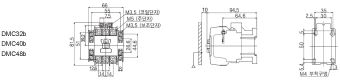 DMC48b 45A 220-240VAC 18,5kW 380-440V 3P 2NO+2NC Dong-A контактор