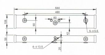 FLW22-1 18W 230VAC G13 IP34 АМЭО светильник люминесцентный