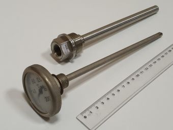 ТК-200-200К 0-200°С Ø63 200/14mm M27x2R термометр биметаллический