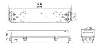 FPC40-2E 2х36W 110VAC G13 IP67 АМЭО светильник люминесцентный аварийный