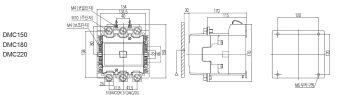 DMC220 250A 100-127VAC 132kW 380-440V 3P 2NO+2NC Dong-A контактор