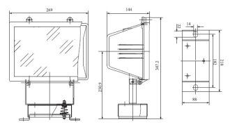 SFH-500H 500W 110/220V R7s IP56 АМЭО прожектор галогенный судовой