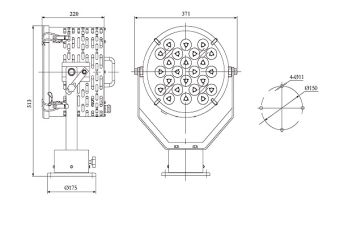 SSD-150 150W 230V IP66 АМЭО прожектор светодиодный судовой