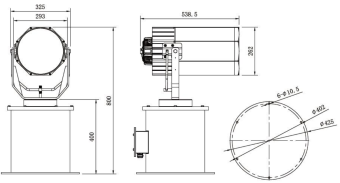 SSD-400R-AS 400W 220V IP66 АМЭО прожектор светодиодный судовой