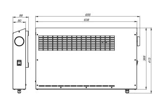 HTR-2-1100 IP44 1100W 380/400VAC 50/60Hz АМЭО электроконвектор судовой